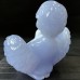 New A+ Level Blue Chalcedony Crystal Angel Bless Sculpture Meditation Hand Carved Reiki Healing Decoration