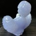 New A+ Level Blue Chalcedony Crystal Angel Bless Sculpture Meditation Hand Carved Reiki Healing Decoration