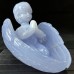 New A+ Level Blue Chalcedony Crystal Angel Bless Sculpture Meditation Hand Carved Reiki Healing Decoration