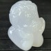 New Crystal Blue Chalcedony Cute Baby Angel Figurine Hand Carved Natural Quartz Crystal Reiki Healing Office Ornament