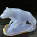 5'' Crystal Wolf Blue Chalcedony Wolves Home Decoration Animal Statue