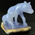 5'' Crystal Wolf Blue Chalcedony Wolves Home Decoration Animal Statue