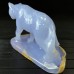 5'' Crystal Wolf Blue Chalcedony Wolves Home Decoration Animal Statue