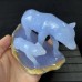 5'' Crystal Wolf Blue Chalcedony Wolves Home Decoration Animal Statue