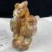 4.6‘’ Crystal Owl Chalcedony Japser Owl Statue Geode Carving Hand Carved Aniimal Figurines Art Ctafts Home Decor Reiki Healing