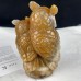 4.6‘’ Crystal Owl Chalcedony Japser Owl Statue Geode Carving Hand Carved Aniimal Figurines Art Ctafts Home Decor Reiki Healing