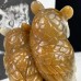 4.6‘’ Crystal Owl Chalcedony Japser Owl Statue Geode Carving Hand Carved Aniimal Figurines Art Ctafts Home Decor Reiki Healing