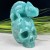 Amazing Gemstone Amazonite Carved Crystal Skull With Chameleon Sculpture