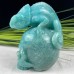 Amazing Gemstone Amazonite Carved Crystal Skull With Chameleon Sculpture