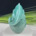 Amazing Gemstone Amazonite Carved Crystal Skull With Chameleon Sculpture