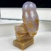 DO-Chalcedony Jasepr Carved Crystal Owl with Books, Cute Crystal Owl Statue