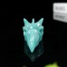 2.5" Phoenix Bird Head Skull Amazonite Stone Hand Carved Natural Crystal Statue