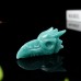 2.5" Phoenix Bird Head Skull Amazonite Stone Hand Carved Natural Crystal Statue