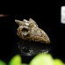 2.5" Phoenix Bird Head Skull Leopard Skin Stone Carved Natural Crystal Statue