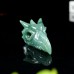 2.5" Phoenix Bird Head Skull Green Aventurine Hand Carved Natural Crystal Statue