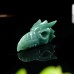 2.5" Phoenix Bird Head Skull Green Aventurine Hand Carved Natural Crystal Statue