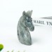 4" Unicorn Horse Head Skull Labradorite Hand Carved Natural Crystal Status Quartz