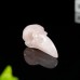 2.5" Ravens Skull Carved Rose Quartz Stone Natural Crystal Statue Chakra Healing