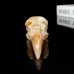 5" Ravens Skull Carved Yellow Chalcedony Jasper Natural Crystal Statue Healing