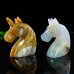 2" Unicorn Chalcedony Hand Carved Natural Crystal Quartz Chakra Healing